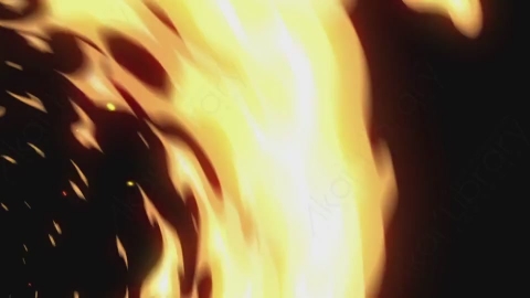 视频素材-卡通手绘火焰燃烧元素转场过渡fire_31_transition