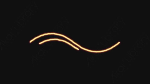 AE模板-手绘卡通发光涂鸦霓虹灯运动线条元素Wave_Lines_Motion_02