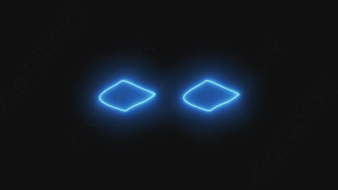 视频素材-卡通发光霓虹灯Eye_Blink_Double眼睛元素