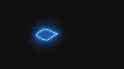 视频素材-卡通发光霓虹灯Eye_Blink_Single眼睛元素