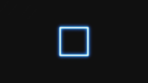 视频素材-卡通发光霓虹灯Square多边形元素