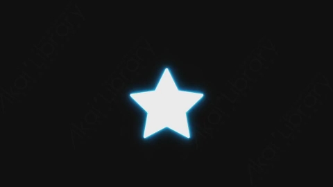 视频素材-卡通发光霓虹灯Star_Single眼睛元素