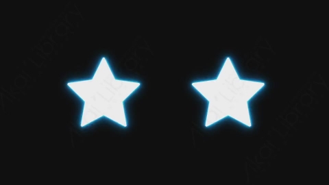 视频素材-卡通发光霓虹灯star_eyes眼睛元素