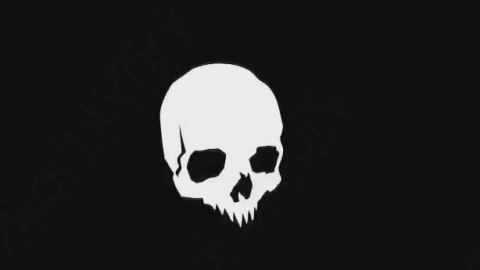 AE模板-卡通手绘骨头头骨动画元素Skull_07